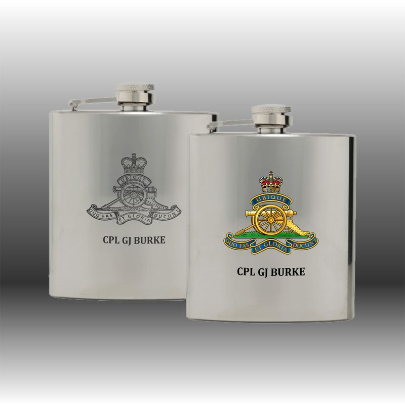 Stainless Steel Flask with Military Insignia