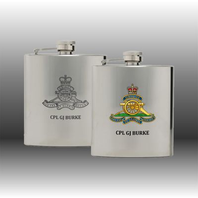 Stainless Steel Flask with Military Insignia