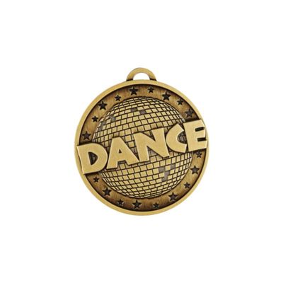 Dance Glitter Gold 50mm Medal Dance Glitter Gold 50mm Medal