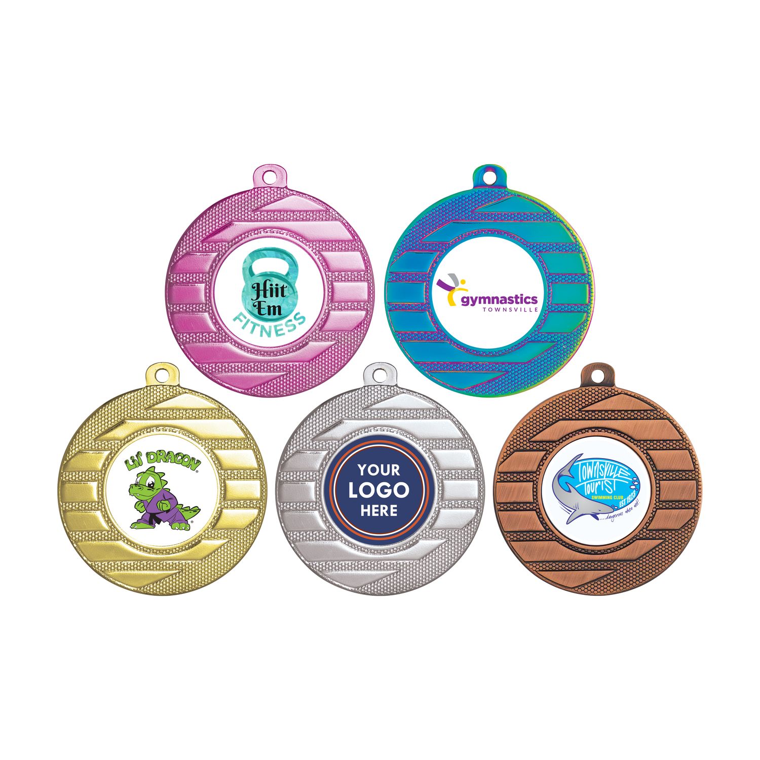 Generic Coloured Medals - Topaz 50mm Generic Coloured Medals - Topaz 50mm