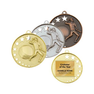 Cricket Stars Medals - 52mm Cricket Stars Medals - 52mm
