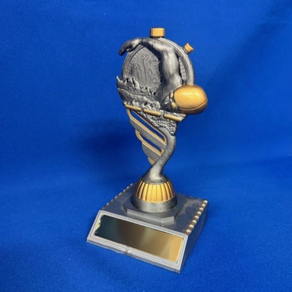 Swimming Race Trophy on Silver Base Swimming Race Trophy on Silver Base