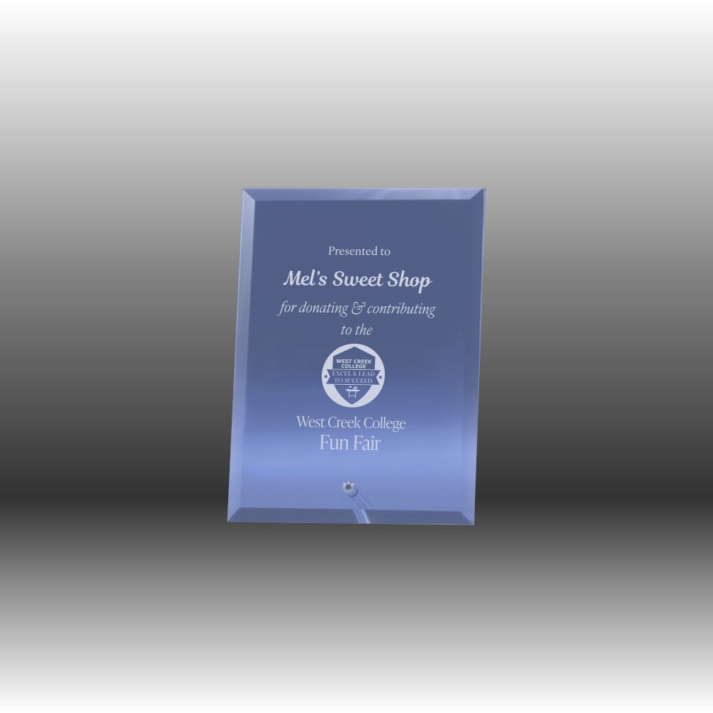 Blue Tinted Glass with Stand - LIMITED STOCK Blue Tinted Glass with Stand - LIMITED STOCK