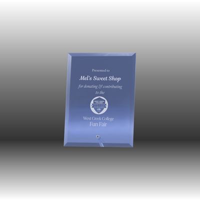 Blue Tinted Glass with Stand - LIMITED STOCK