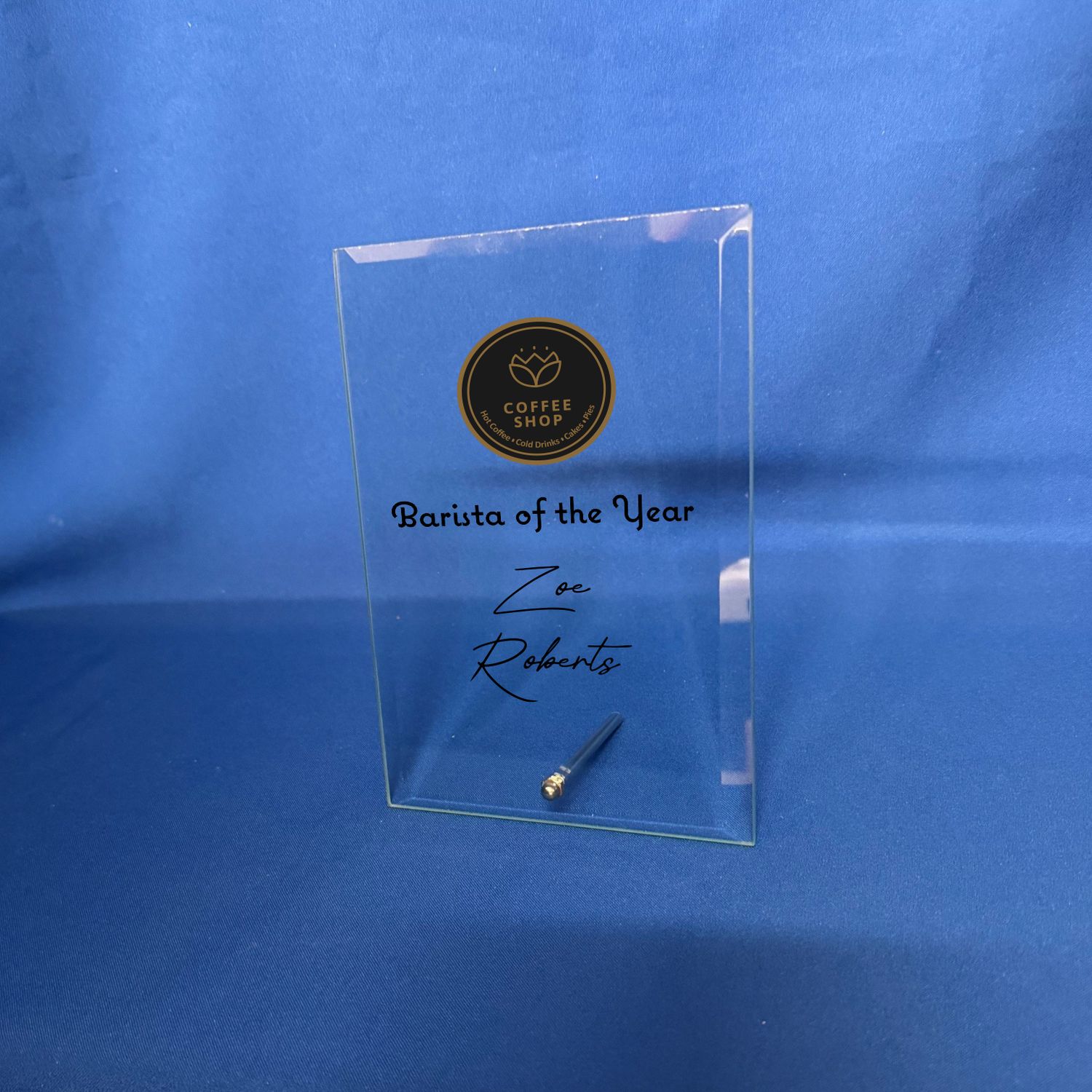 Clear Glass with Chrome Stand - LIMITED STOCK