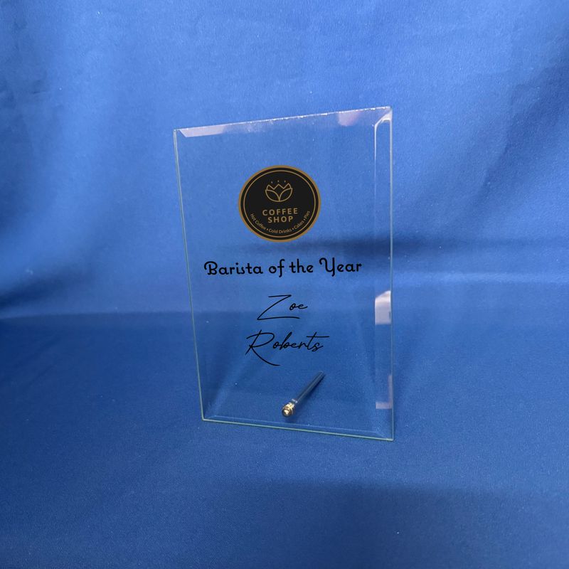 Clear Glass with Chrome Stand - LIMITED STOCK