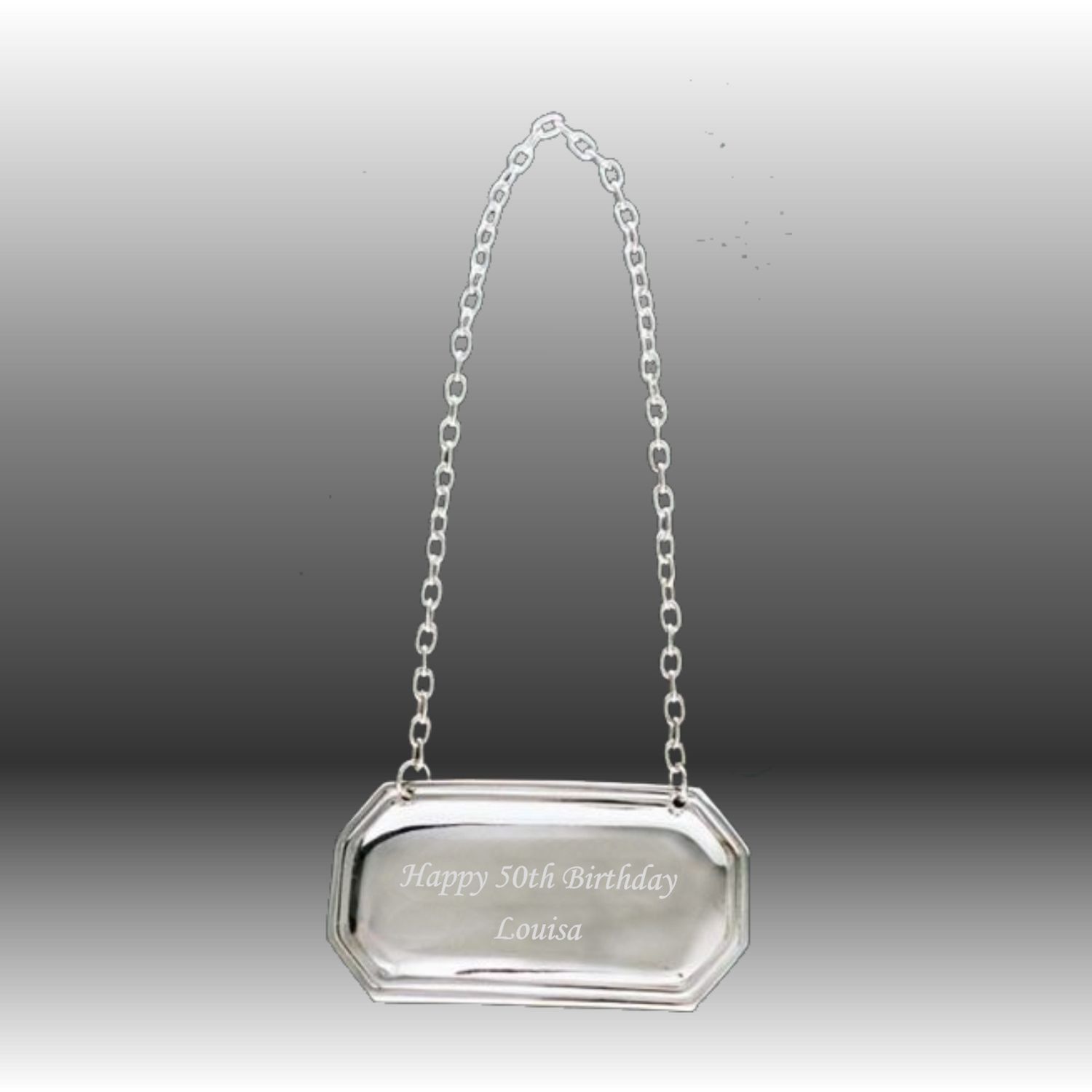 Decanter Label / Bottle Tag - Rotary Etch