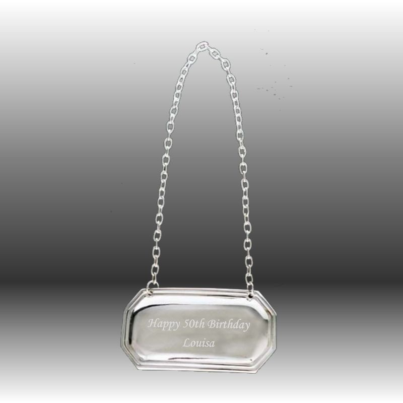 Decanter Label / Bottle Tag - Rotary Etched