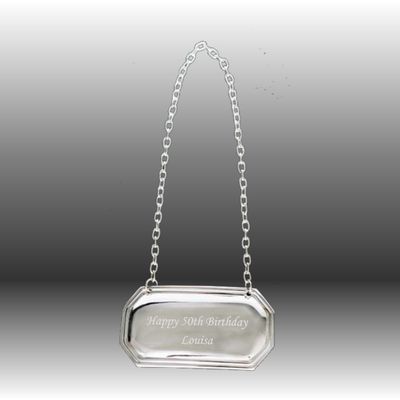 Decanter Label / Bottle Tag - Rotary Etch