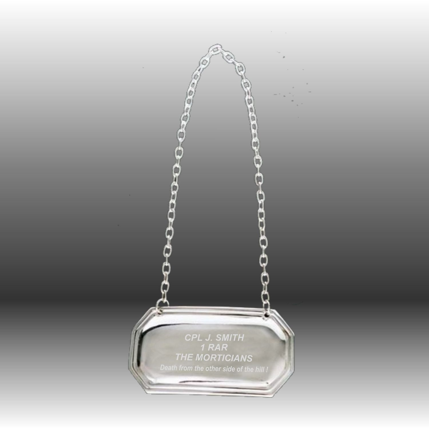 Decanter Label - Rotary Etched