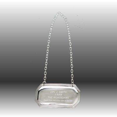 Decanter Label - Rotary Etched