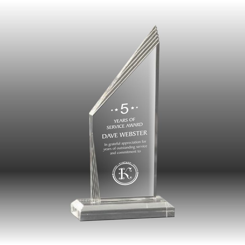 Angled Top Acrylic Award - Limited Stock Angled Top Acrylic Award - Limited Stock