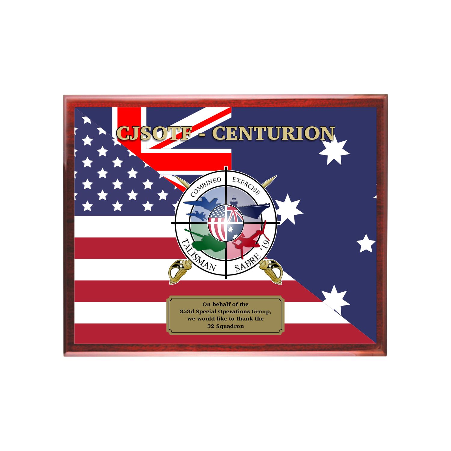 UV Printed Military Plaques - Full Coverage