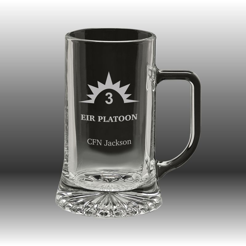 Military Glass Beer Stein 500ml