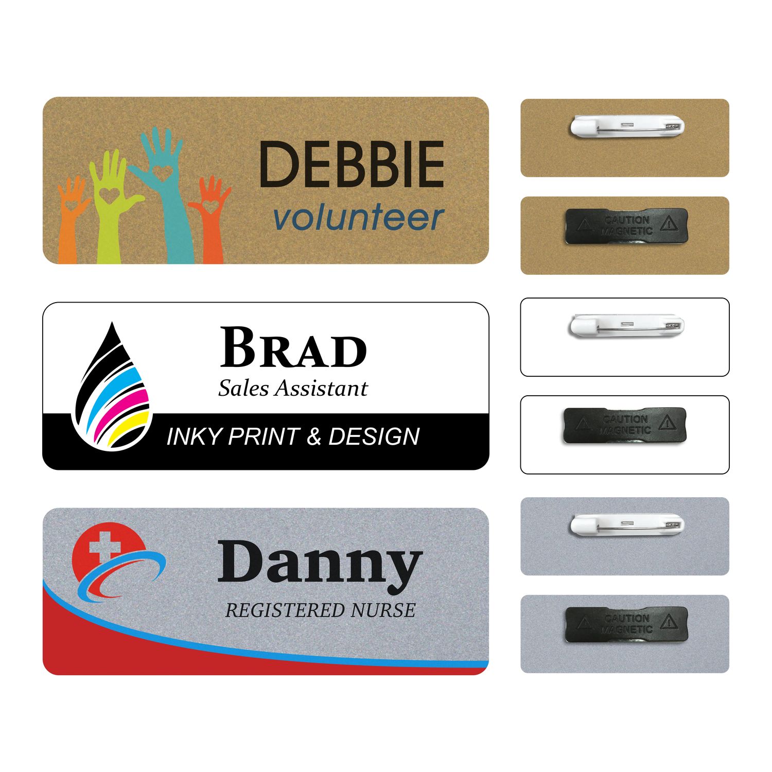 Printed Name Badges