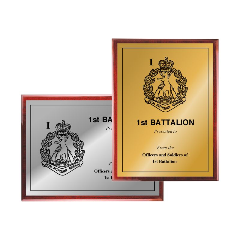 Laser Engraved Military Plaque - Flexi Plastic Laser Engraved Military Plaque - Flexi Plastic