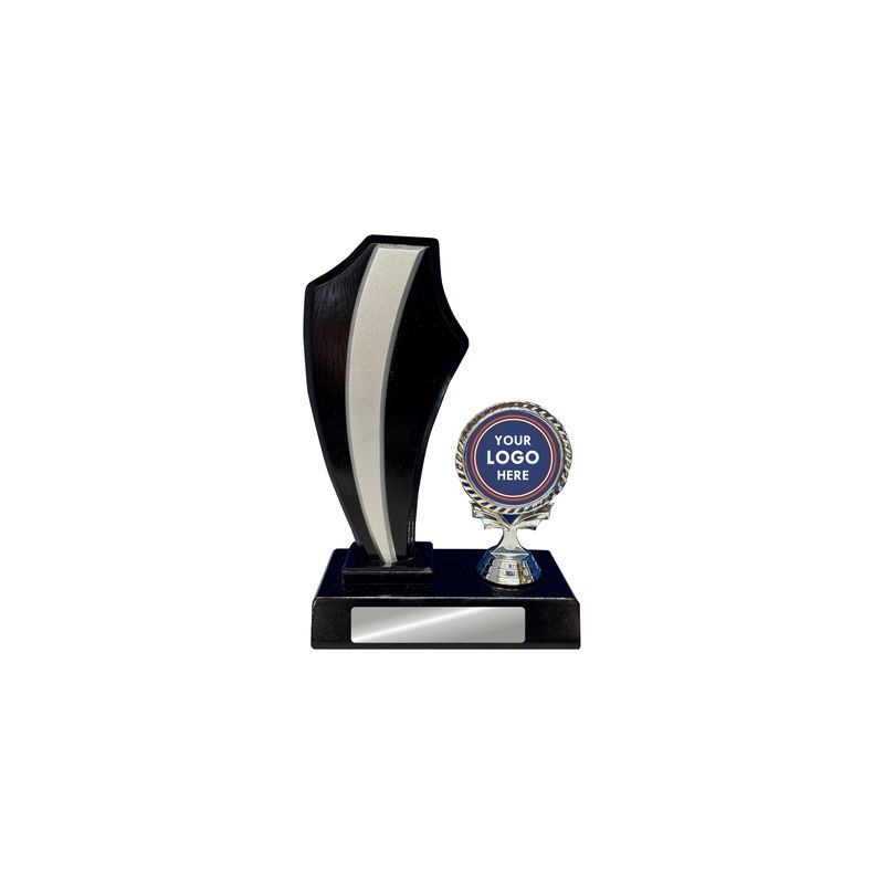 Black Timber Curve Trophy - 210mm - Limited Stock