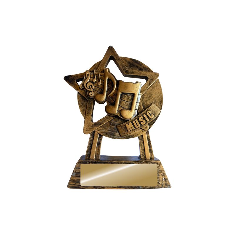 Gold Music Resin 130mm - LIMITED STOCK AVAIL.