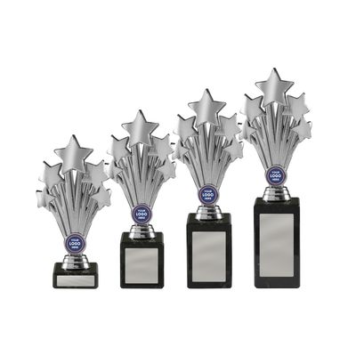 Silver Stars on Marble Base Silver Stars on Marble Base