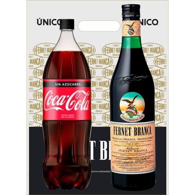 KIT FERNET BRANCA x750cc+ COCA COLA ZERO x1,5lt