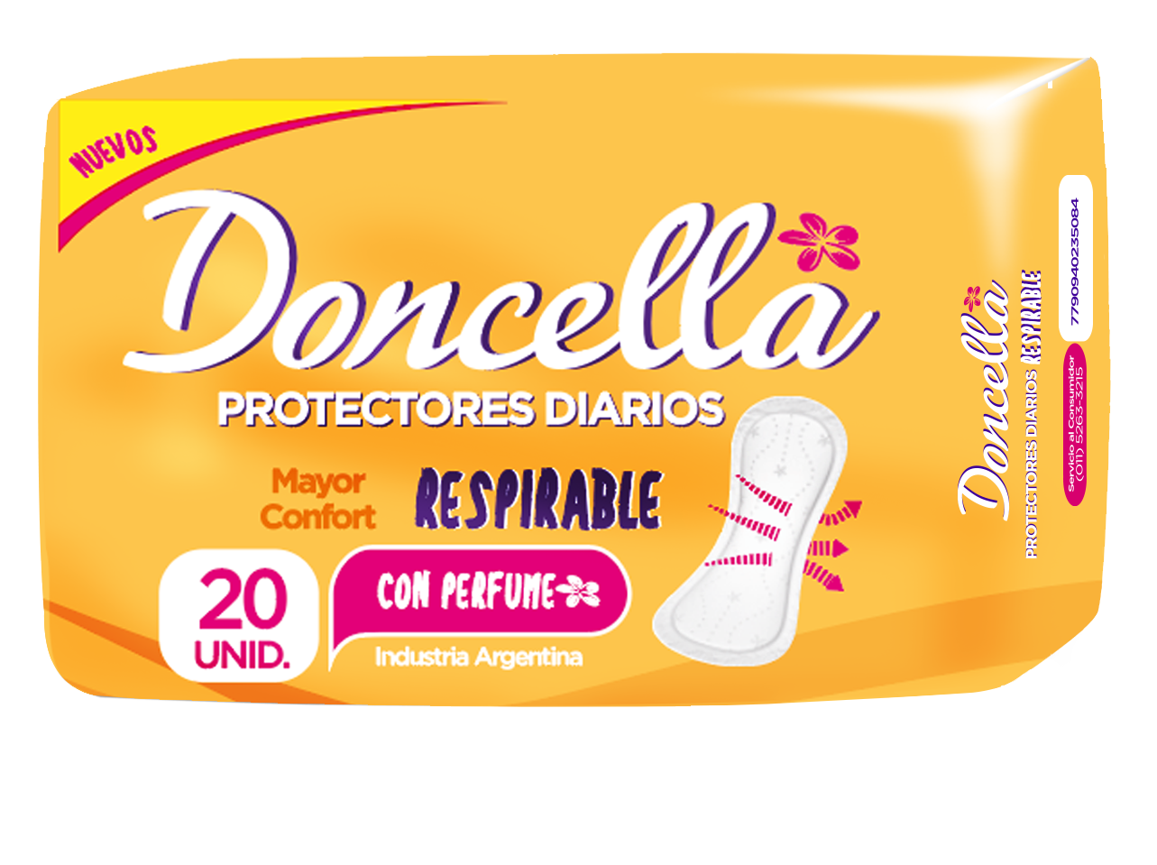 DONCELLA PROT. DIARIOS RESPIRABLE C/DES x20und