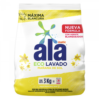 ALA POLVO MATIC ECOLAVADO MANANA SOL X3KG
