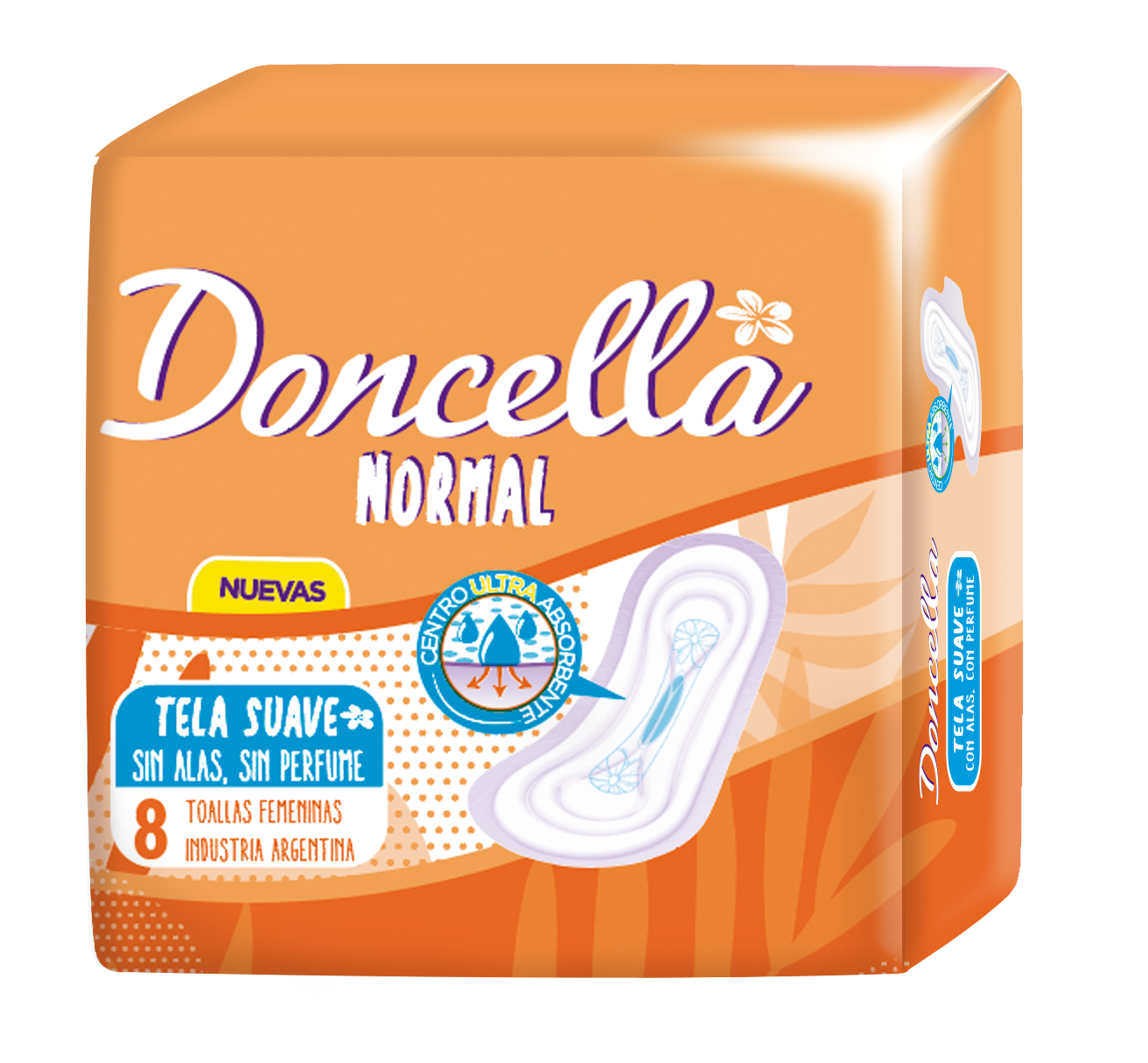 DONCELLA TOALLAS FEM SIN ALAS S/DES x8und