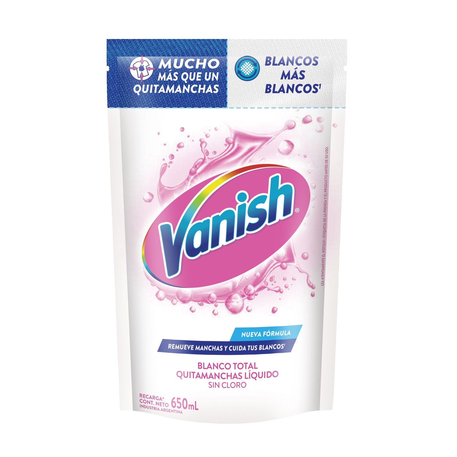 VANISH QUITAMANCHA LIQ. BLANCO D/P x650cc