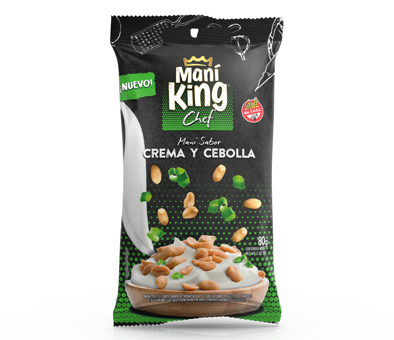 MANI KING SABOR CREMA Y CEBOLLA x80grs