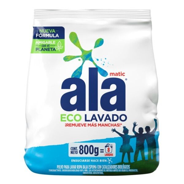 ALA POLVO MATIC CORE ECOLAVADO x800G