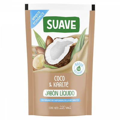 SUAVE JAB LIQ. COCO Y KARITE D/P X220ML