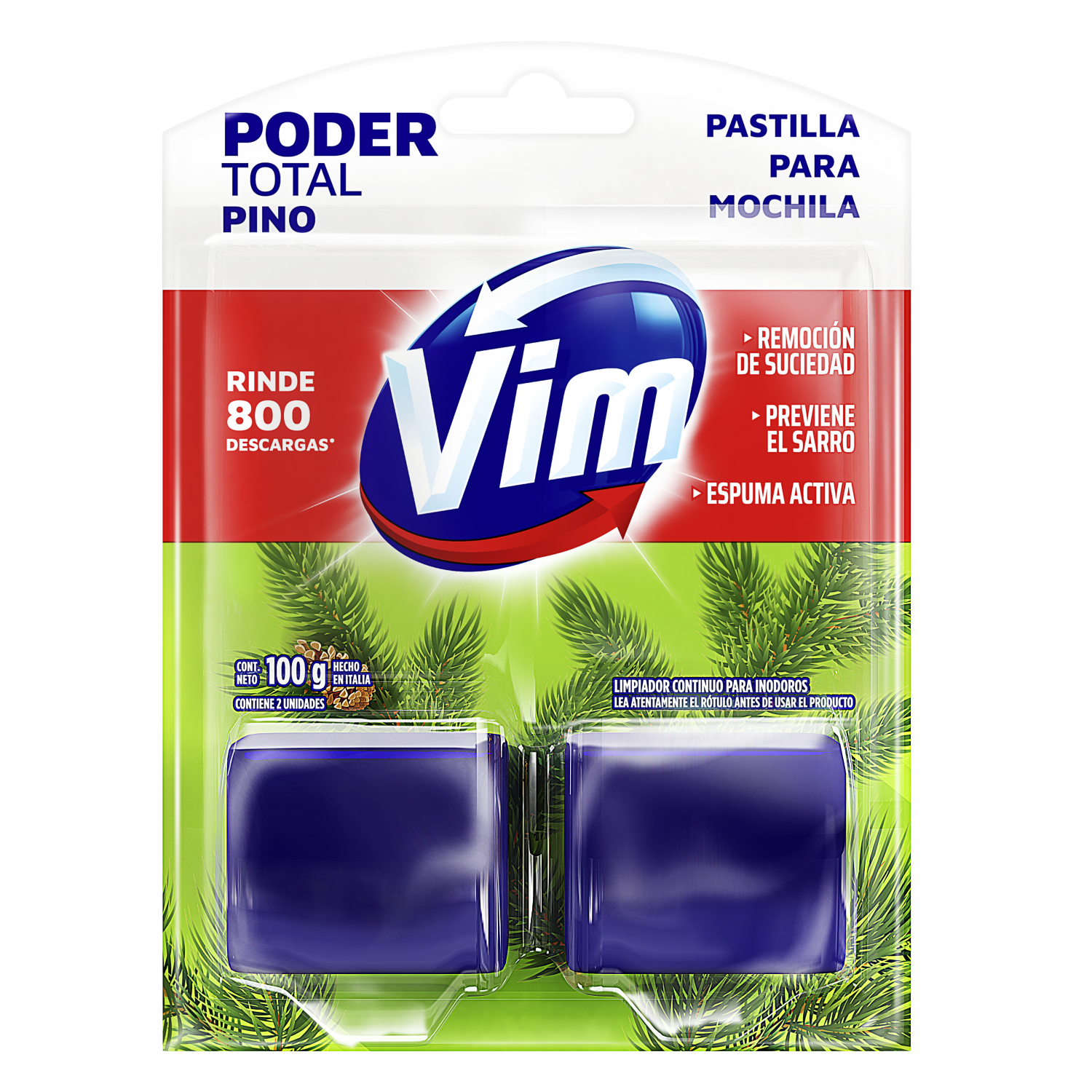 VIM PASTILLA P/INODORO PINO X100G