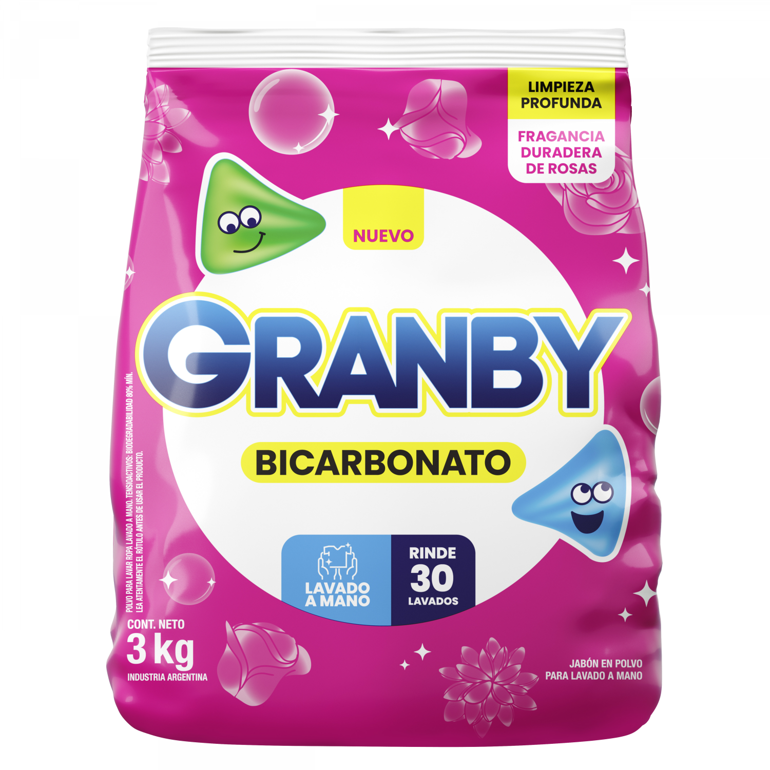 GRANBY POLVO LAVA MANO ROSAS X3KG
