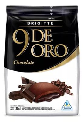 9 DE ORO BRIGITTE CHOCOLATE C/CHOCOLATE x120gr