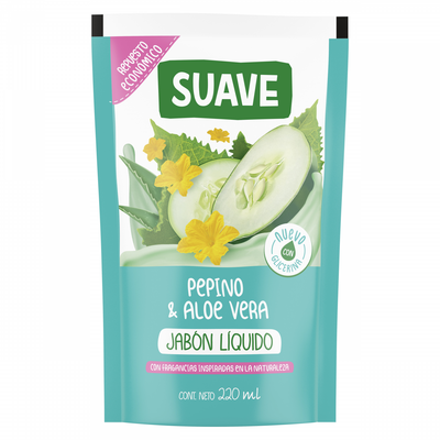SUAVE JAB LIQ. PEPINO Y ALOE D/P X220ML