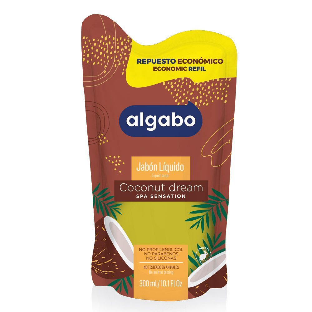 ALGABO JABON LIQUIDO COCONUT D/P x300cc