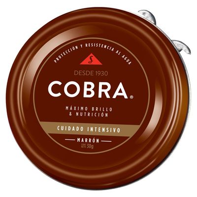COBRA POMADA P/CALZADO MARRON x30grs
