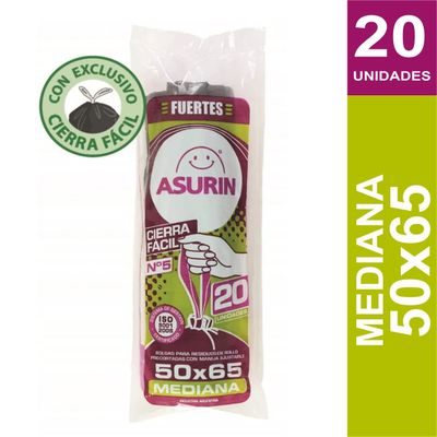 ASURIN BOLSAS CIERRA FACIL 50x65cm x20und.