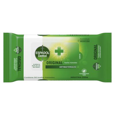 ESPADOL TOALLA ANTIBACTERIAL ORIGINAL 12x50und