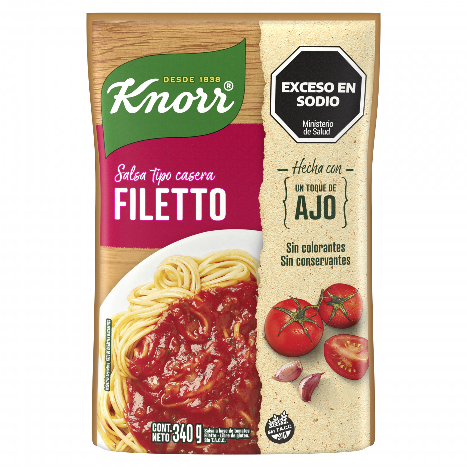 KNORR SALSA LISTA FILETTO X340G