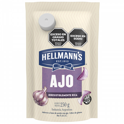 HELLMANNS ADEREZO AJO D/P X250G
