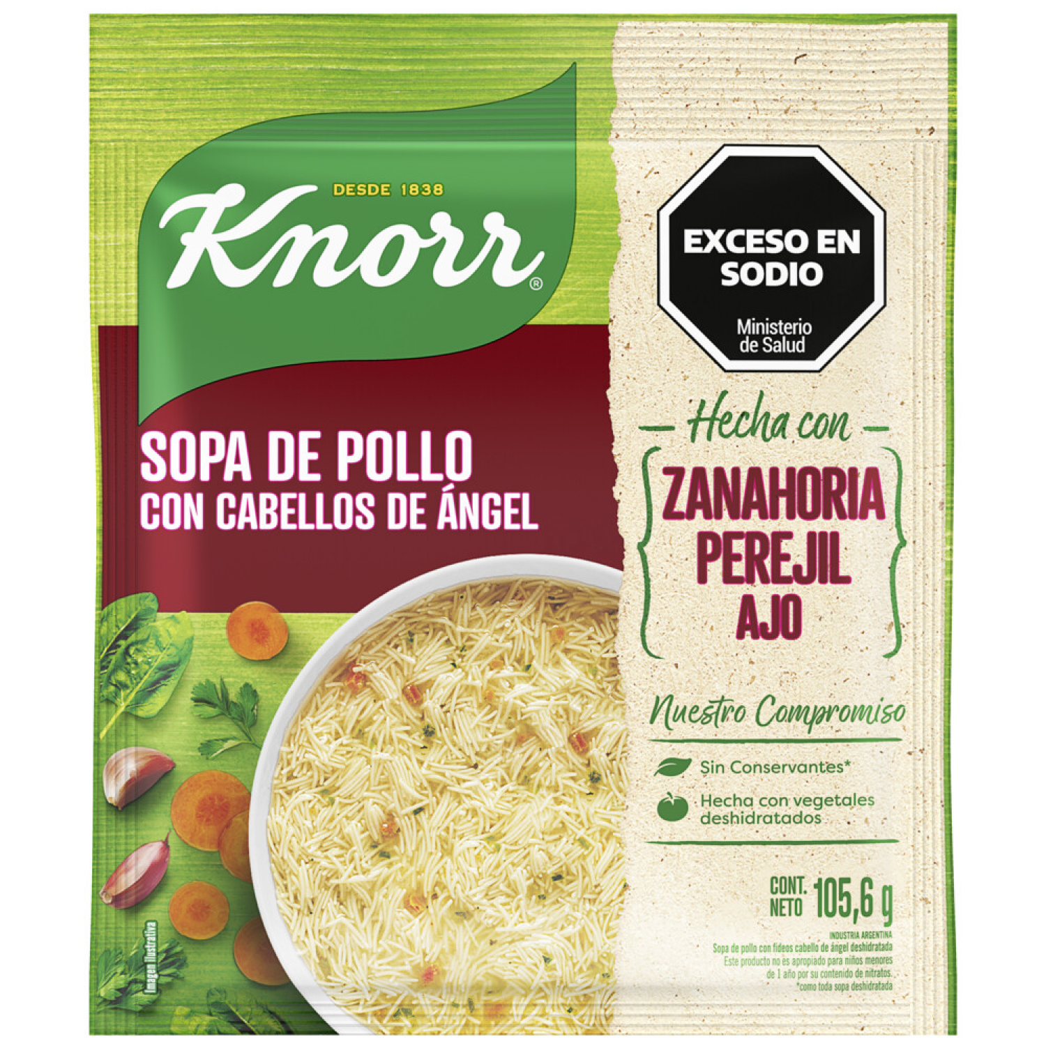 KNORR SOPA POLLO C/FID CAB/ANGEL X105,6GR