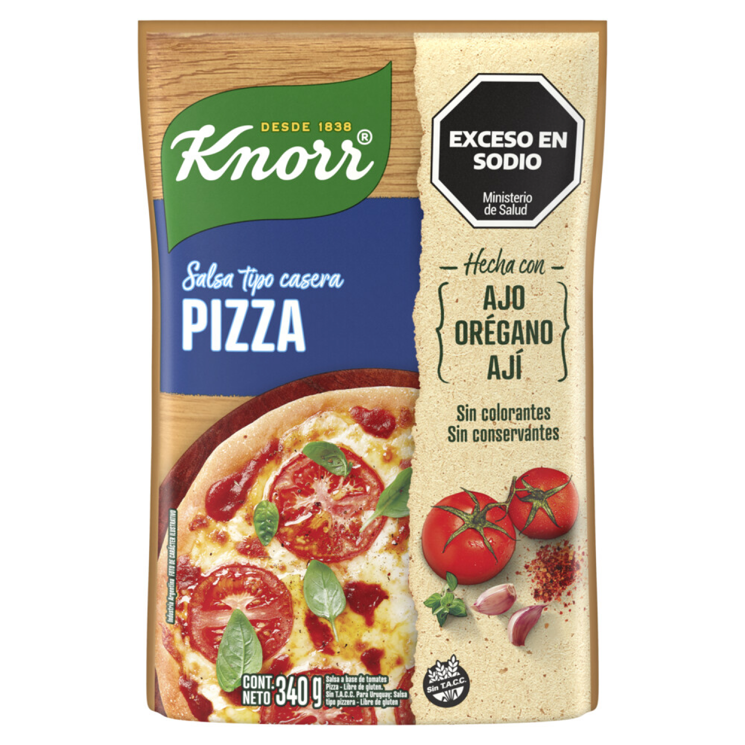 KNORR SALSA LISTA PIZZA X340G