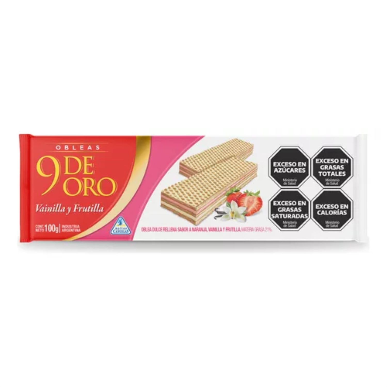 OBLEA 9 DE ORO TRIPLE VAIN. FRUT. x100gr