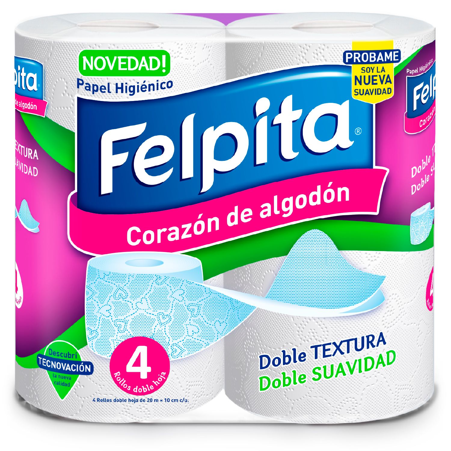PAPEL HIGIENICO FELPITA BLANCO DH X4X20mt