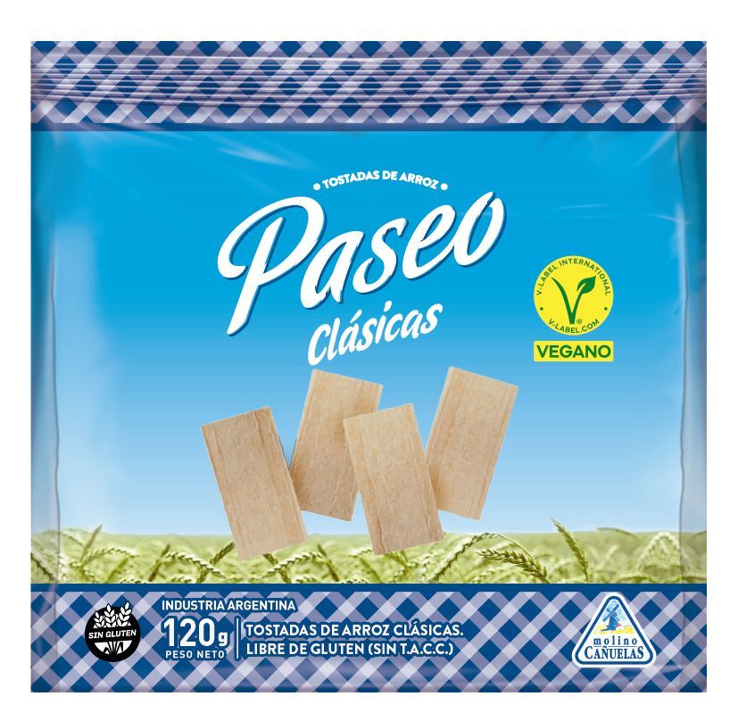 TOSTADAS DE ARROZ CLASICAS PASEO x120grs