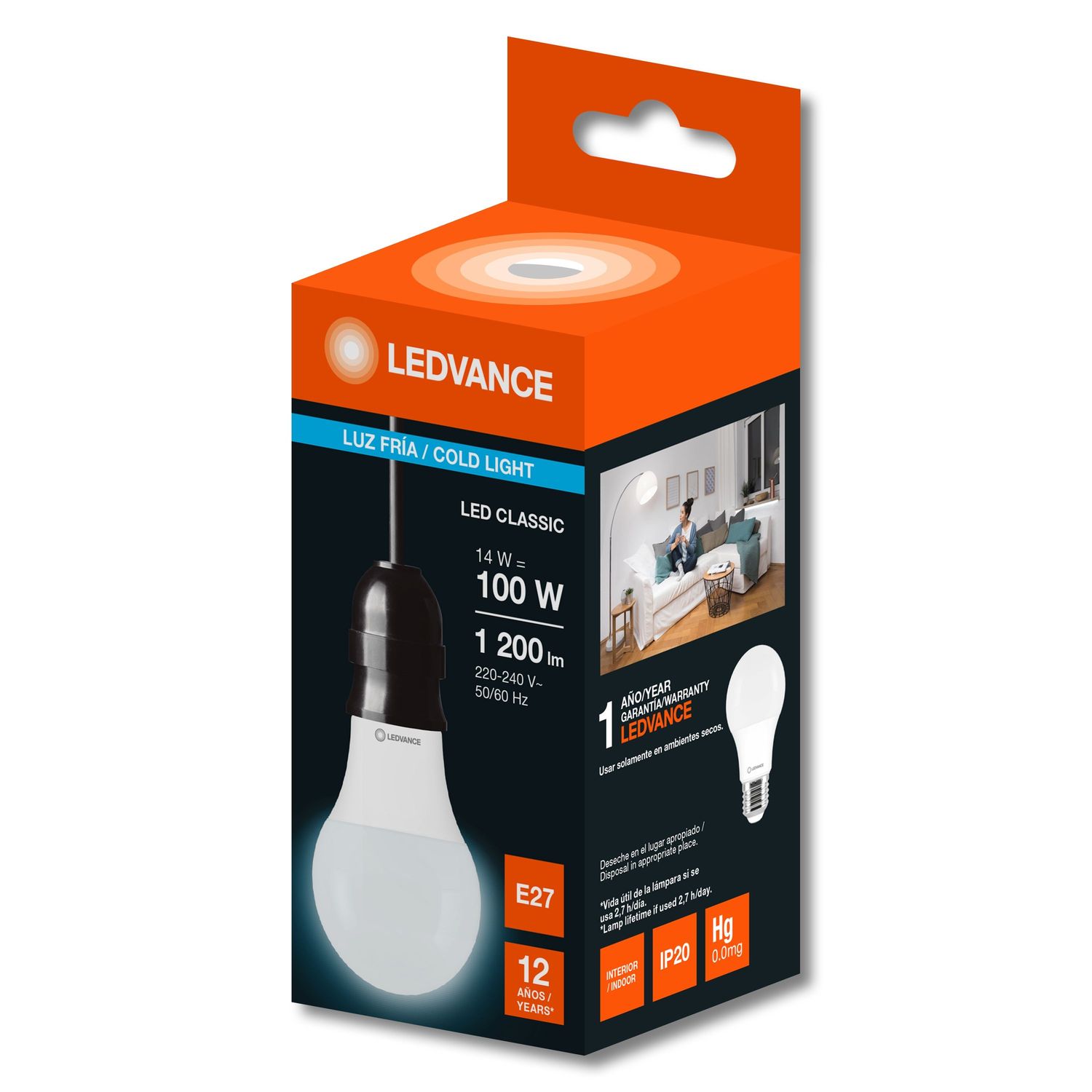 LEDVANCE LAMPARA LED LUZ 865 FRIA X14W