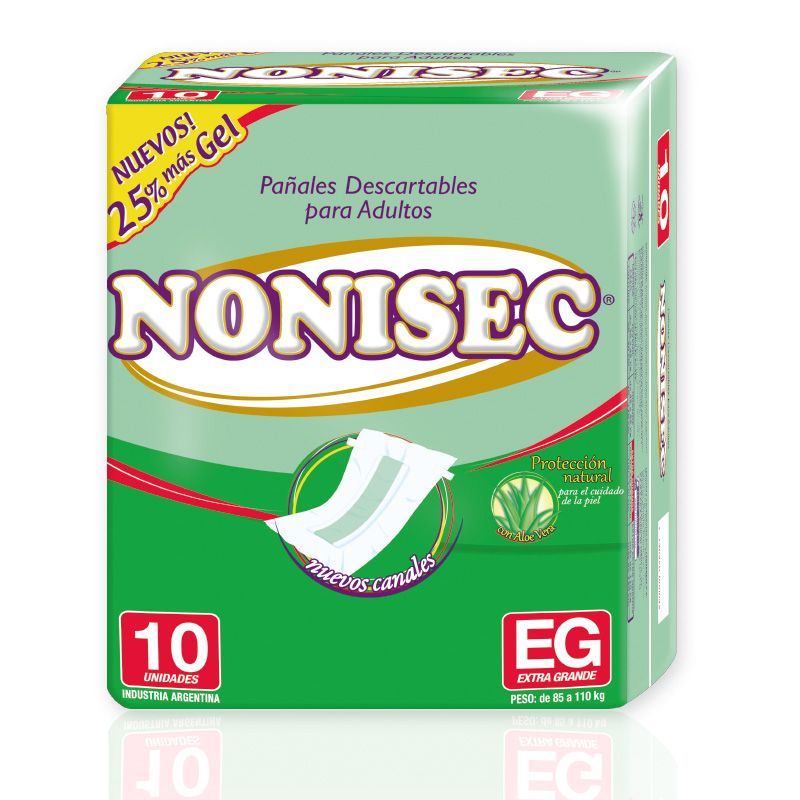 NONISEC PANALES P/ADULTOS XG x10und