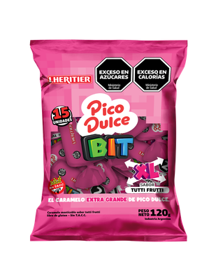 PICO DULCE CARAMELO BIT TUTTI FRUTI x120gr