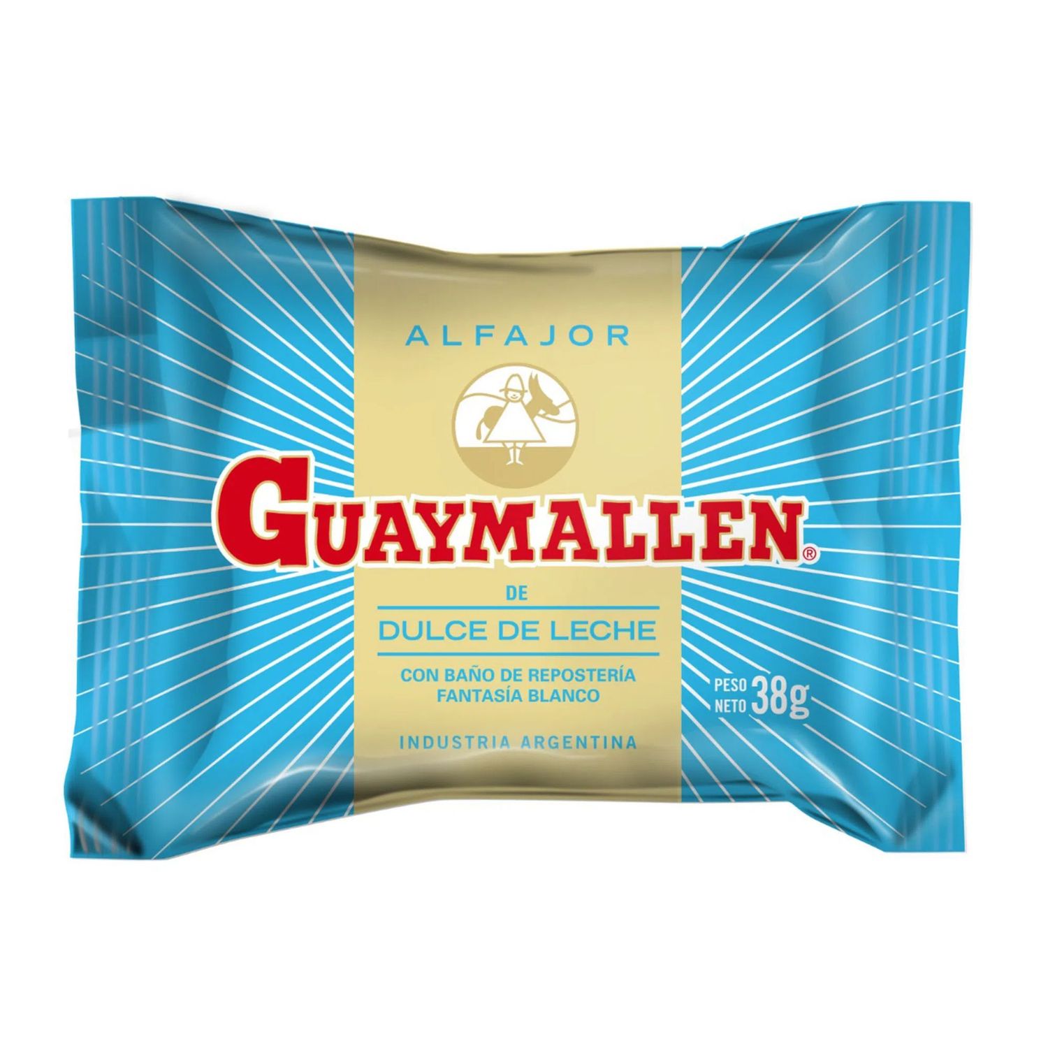 GUAYMALLEN ALFAJOR SIMPLE BLANCO X38grs